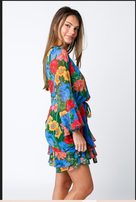 Dress Multi Floral 230651LDJ Olivaceous Citylights Streetwear
